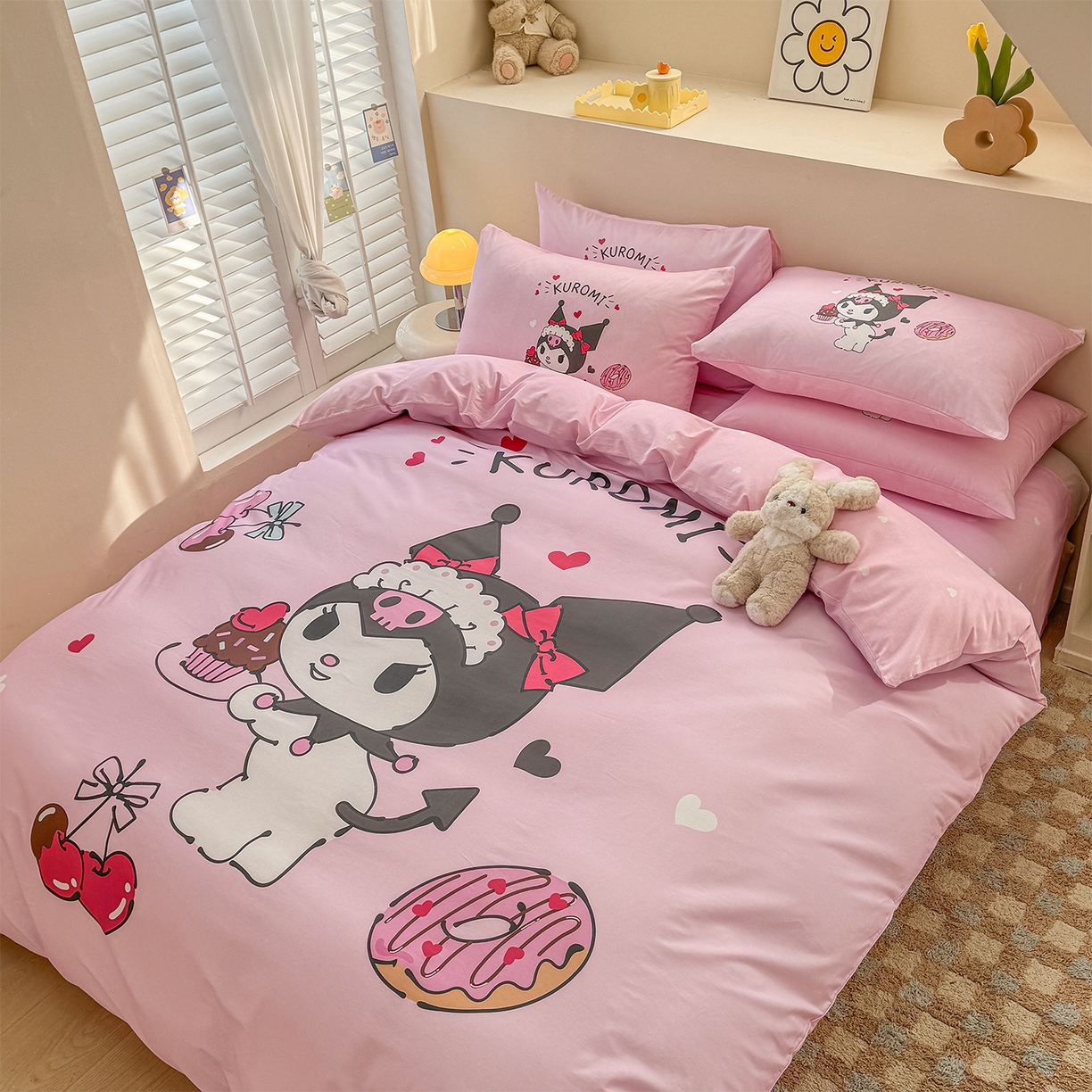 91家纺网 家纺一手货源 找家纺 玉元坊 2025新款正版授权三丽鸥系列全棉纯棉三四件套 基础款 美味库洛米-基础款