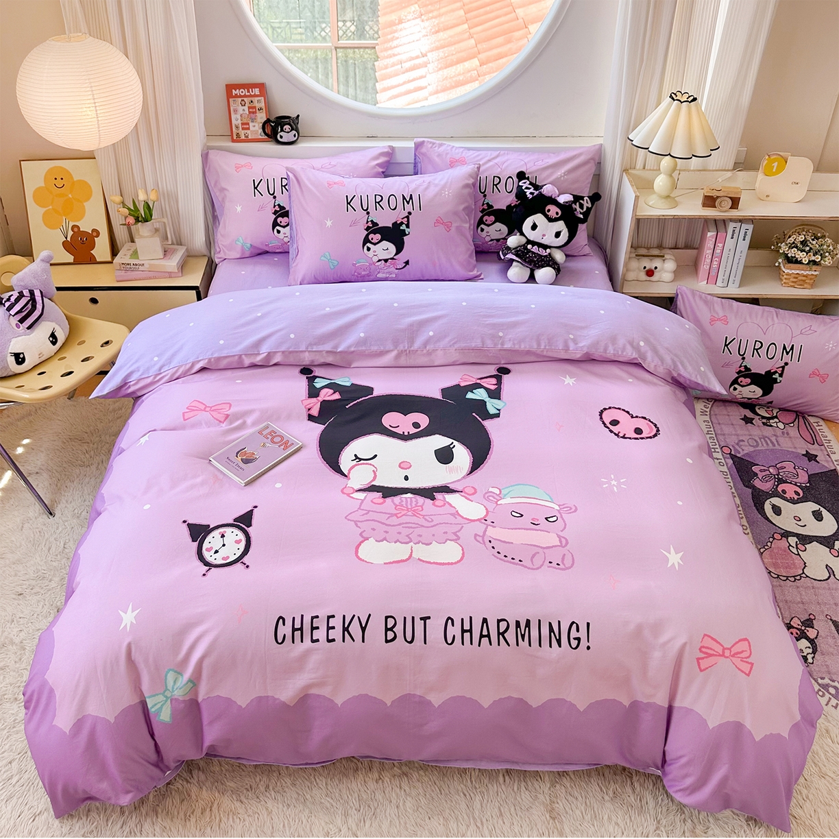 91家纺网 家纺一手货源 找家纺 玉元坊 2025新款正版授权三丽鸥系列全棉纯棉三四件套 基础款 巴库库洛米-基础款