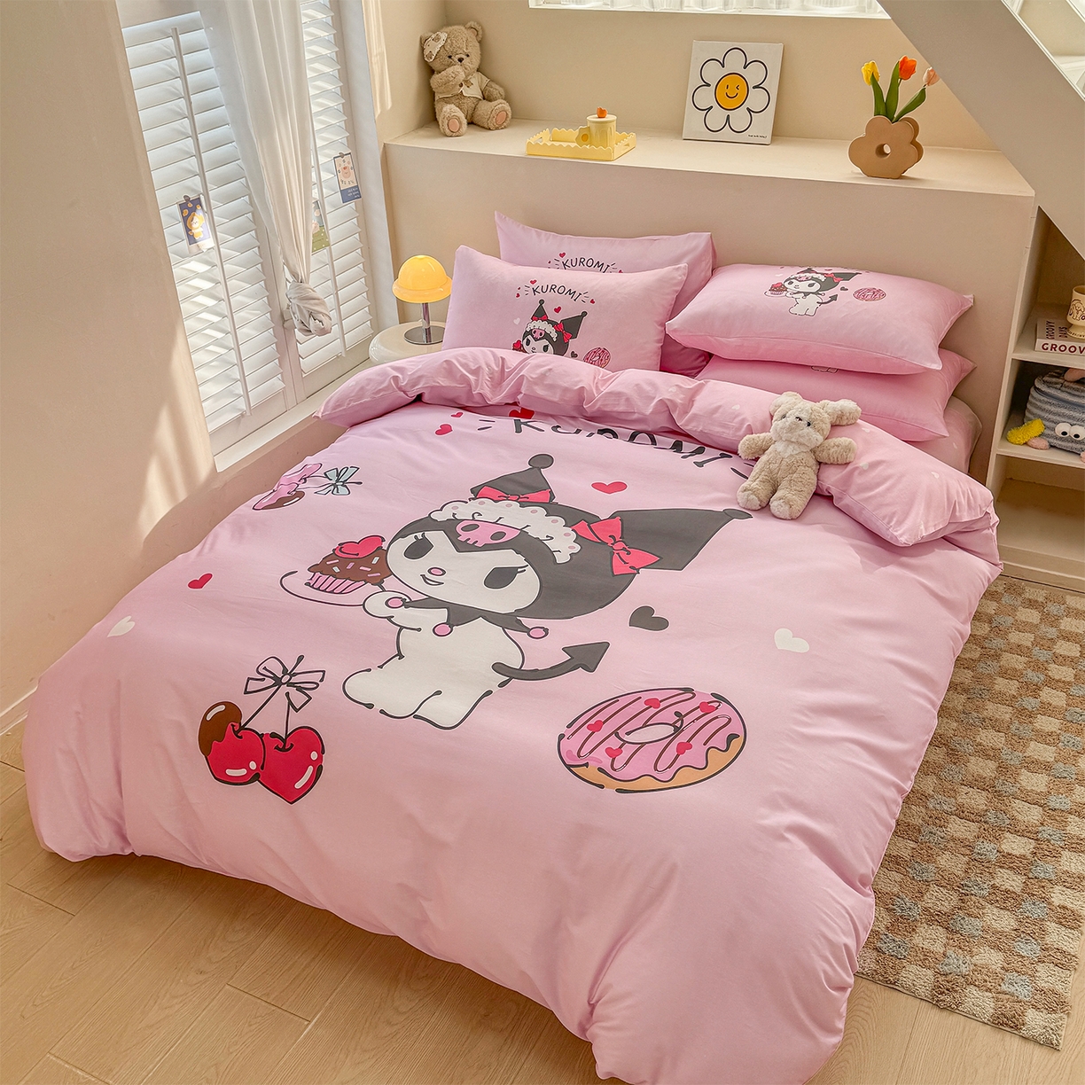 玉元坊 2025新款正版授权三丽鸥系列全棉纯棉三四件套 基础款 美味库洛米-基础款