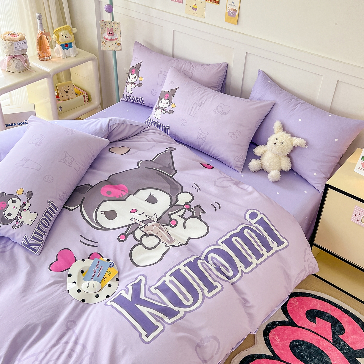 91家纺网 家纺一手货源 找家纺 玉元坊 2025新款正版授权三丽鸥系列全棉纯棉三四件套 基础款 饮料-基础款