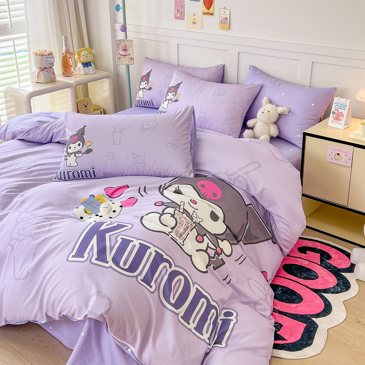 91家纺网 家纺一手货源 找家纺 玉元坊 2025新款正版授权三丽鸥系列全棉纯棉三四件套 基础款 饮料-基础款