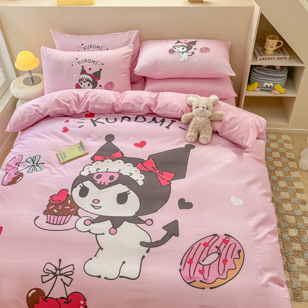 91家纺网 家纺一手货源 找家纺 玉元坊 2025新款正版授权三丽鸥系列全棉纯棉三四件套 基础款 美味库洛米-基础款