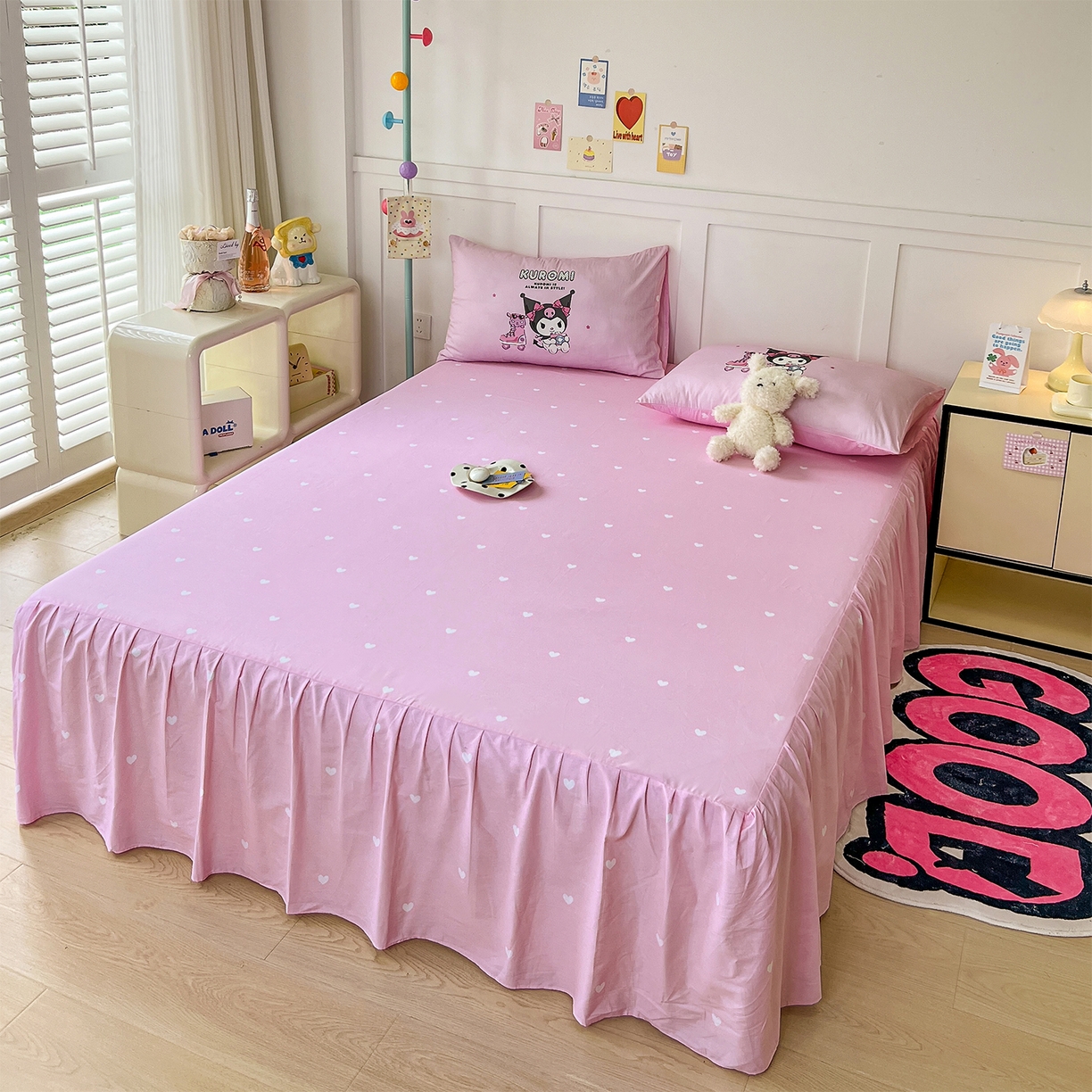 91家纺网 家纺一手货源 找家纺 玉元坊 2025新款正版授权三丽鸥系列全棉纯棉三四件套 基础款 爆米花-基础款