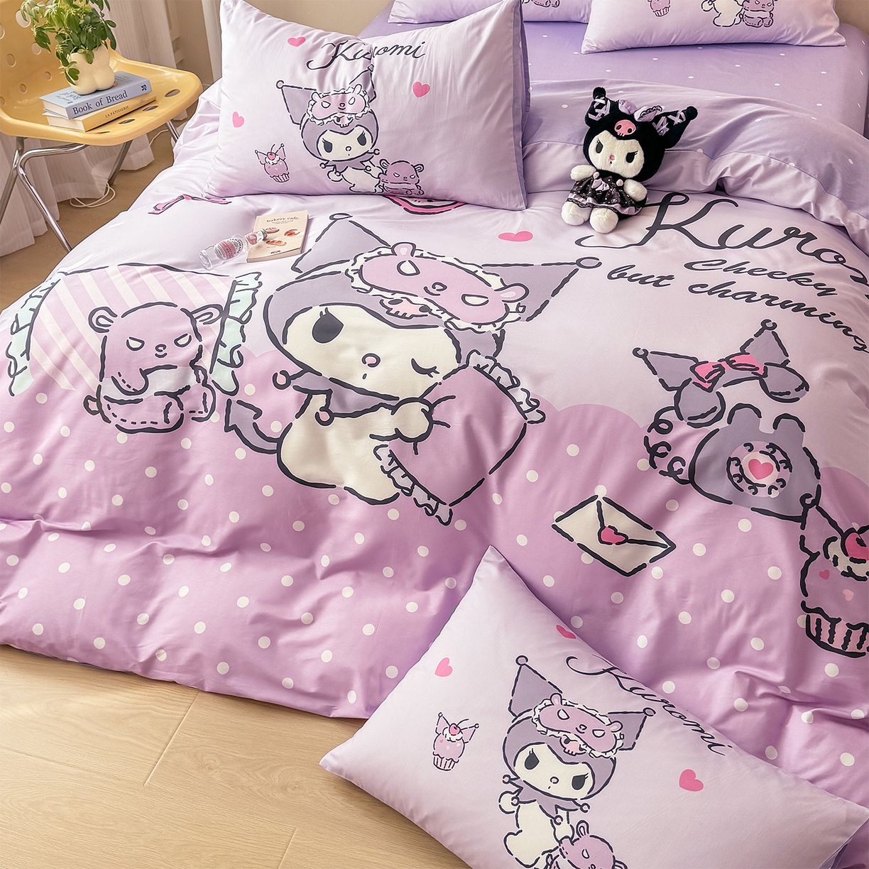 91家纺网 家纺一手货源 找家纺 玉元坊 2025新款正版授权三丽鸥系列全棉纯棉三四件套 基础款 晚安库洛米-基础款