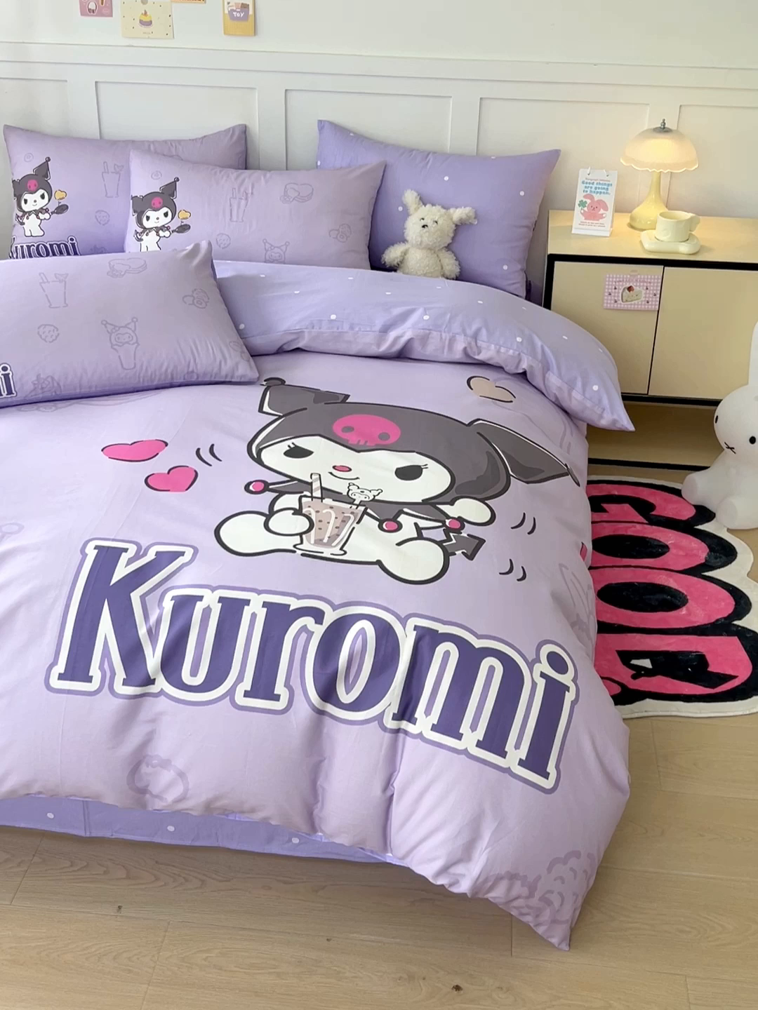 91家纺网 家纺一手货源 找家纺 玉元坊 2025新款正版授权三丽鸥系列全棉纯棉三四件套 基础款 饮料-基础款