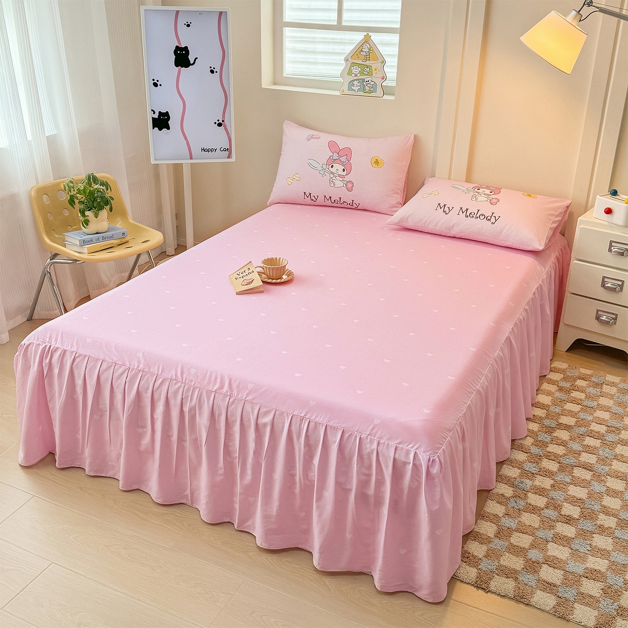 91家纺网 家纺一手货源 找家纺 （总）玉元坊 2025新款正版授权三丽鸥系列全棉纯棉三四件套 基础款