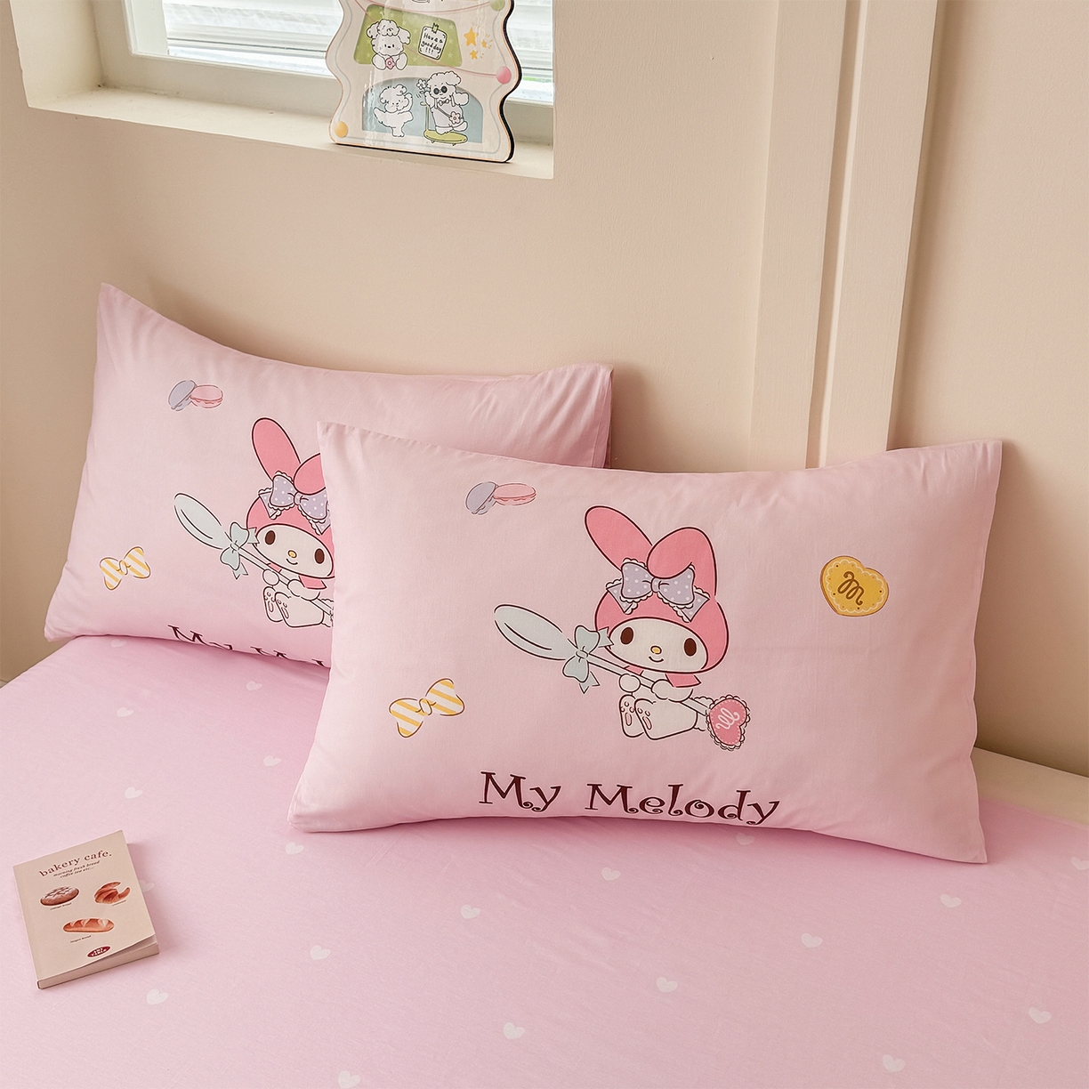 91家纺网 家纺一手货源 找家纺 玉元坊 2025新款正版授权三丽鸥系列全棉纯棉三四件套 基础款 蛋糕美乐蒂-基础款