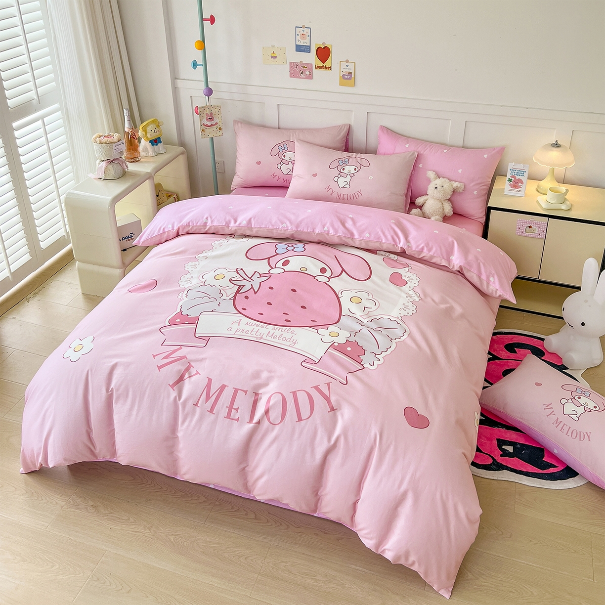 91家纺网 家纺一手货源 找家纺 （总）玉元坊 2025新款正版授权三丽鸥系列全棉纯棉三四件套 基础款