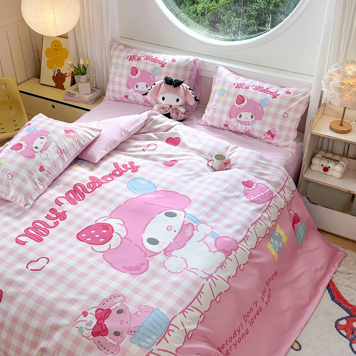 91家纺网 家纺一手货源 找家纺 玉元坊 2025新款正版授权三丽鸥系列全棉纯棉三四件套 基础款 星黛美乐蒂-基础款