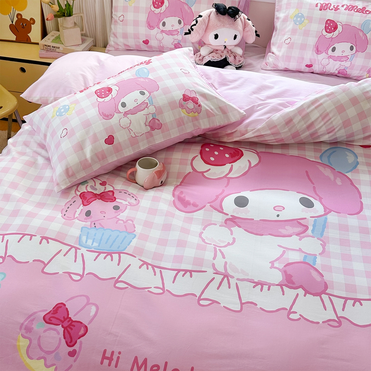 91家纺网 家纺一手货源 找家纺 玉元坊 2025新款正版授权三丽鸥系列全棉纯棉三四件套 基础款 星黛美乐蒂-基础款