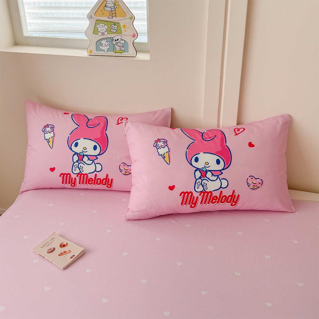 91家纺网 家纺一手货源 找家纺 玉元坊 2025新款正版授权三丽鸥系列全棉纯棉三四件套 基础款 甜筒美乐蒂-基础款