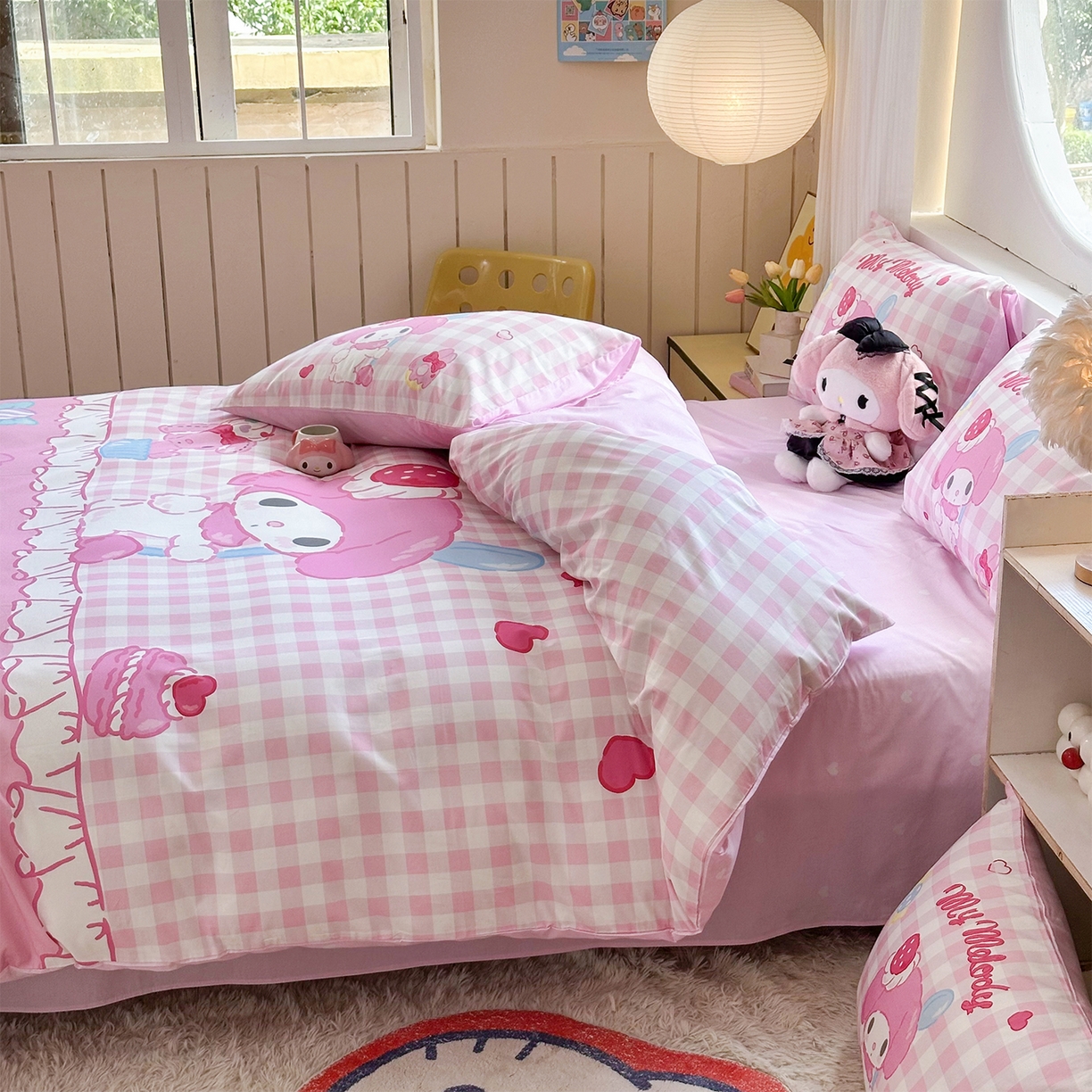 91家纺网 家纺一手货源 找家纺 玉元坊 2025新款正版授权三丽鸥系列全棉纯棉三四件套 基础款 星黛美乐蒂-基础款