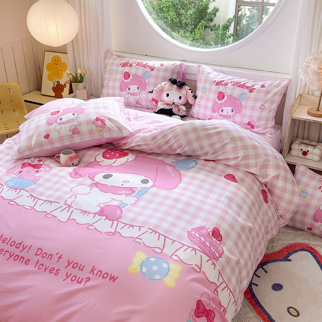 91家纺网 家纺一手货源 找家纺 玉元坊 2025新款正版授权三丽鸥系列全棉纯棉三四件套 基础款 星黛美乐蒂-基础款