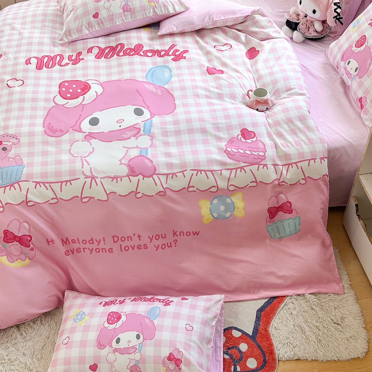 91家纺网 家纺一手货源 找家纺 玉元坊 2025新款正版授权三丽鸥系列全棉纯棉三四件套 基础款 星黛美乐蒂-基础款