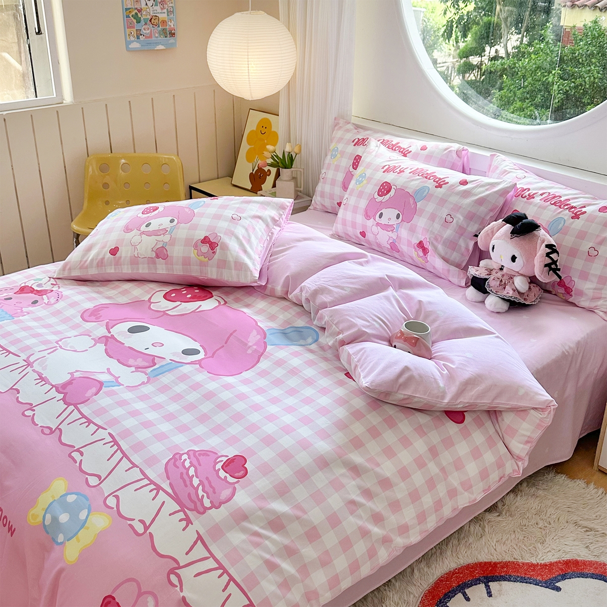 91家纺网 家纺一手货源 找家纺 玉元坊 2025新款正版授权三丽鸥系列全棉纯棉三四件套 基础款 星黛美乐蒂-基础款