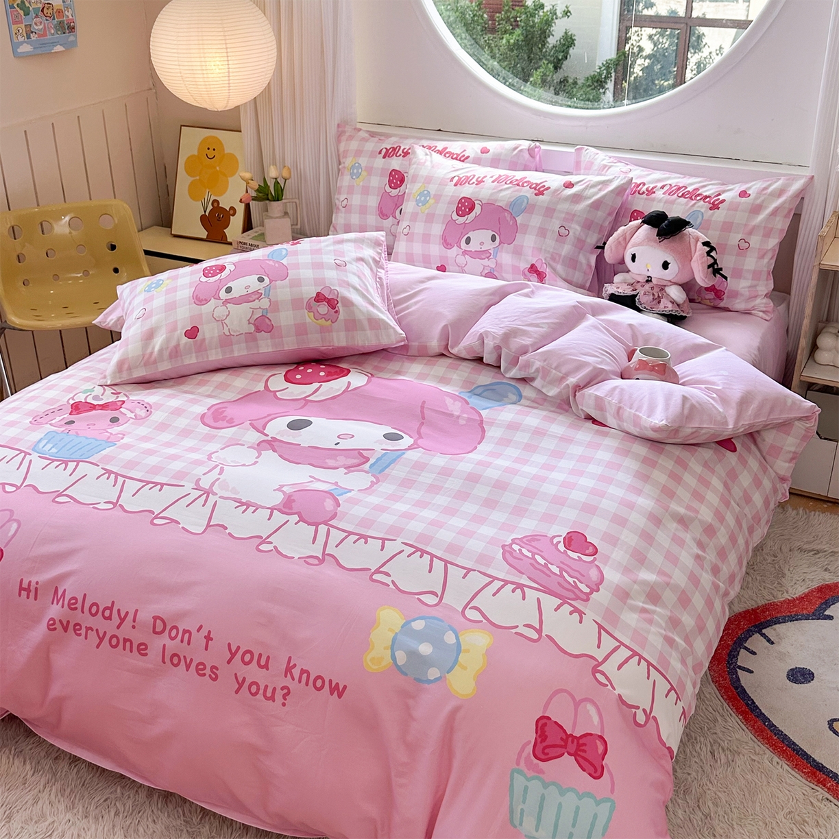 91家纺网 家纺一手货源 找家纺 玉元坊 2025新款正版授权三丽鸥系列全棉纯棉三四件套 基础款 星黛美乐蒂-基础款