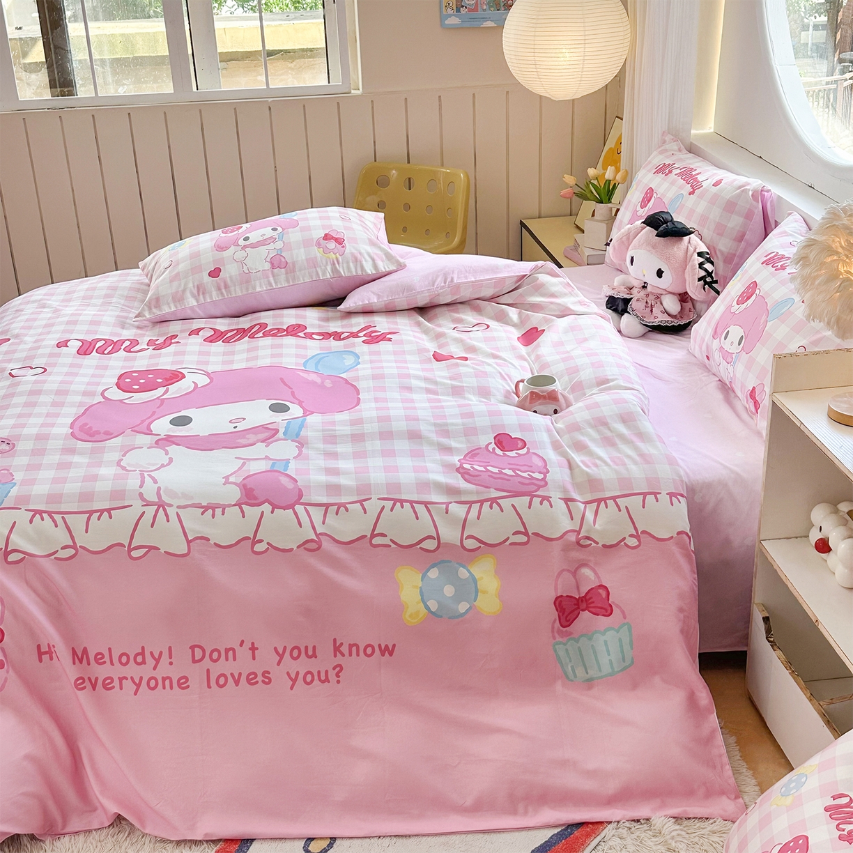 91家纺网 家纺一手货源 找家纺 玉元坊 2025新款正版授权三丽鸥系列全棉纯棉三四件套 基础款 星黛美乐蒂-基础款