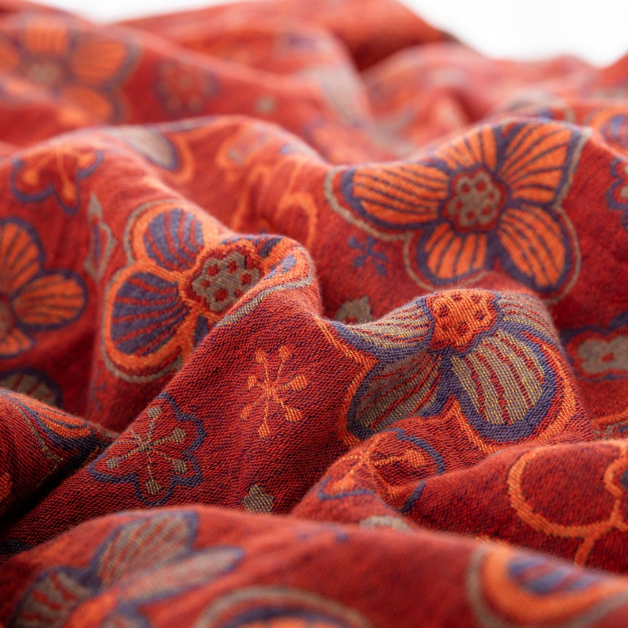 91家纺网 家纺一手货源 找家纺 （总）仰望棉麻双层纱供应链 2026新款全棉色织提花纽扣款四件套--马丽亚-酒红