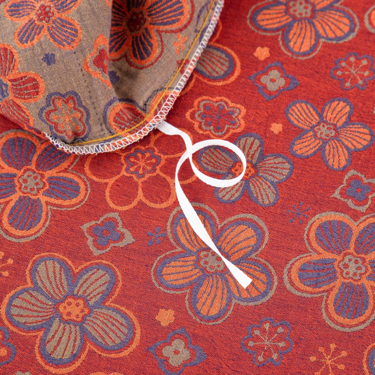 91家纺网 家纺一手货源 找家纺 （总）仰望棉麻双层纱供应链 2026新款全棉色织提花纽扣款四件套--马丽亚-酒红