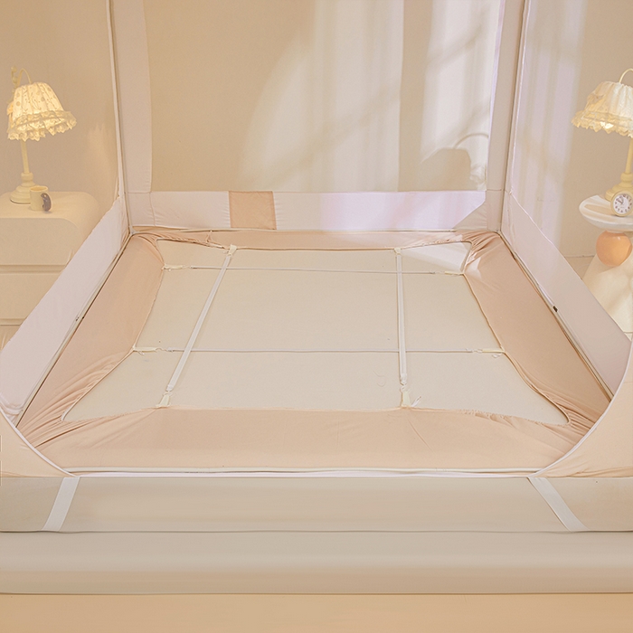 91家纺网 家纺一手货源 找家纺 锦逸家居 2026新款遮光坐床蚊帐 抱抱熊（不带遮光帘款）