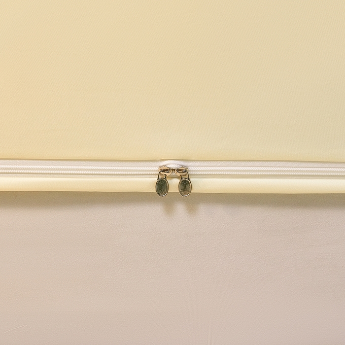 91家纺网 家纺一手货源 找家纺 锦逸家居 2026新款遮光坐床蚊帐 腊肠狗-米黄（不带遮光帘款）