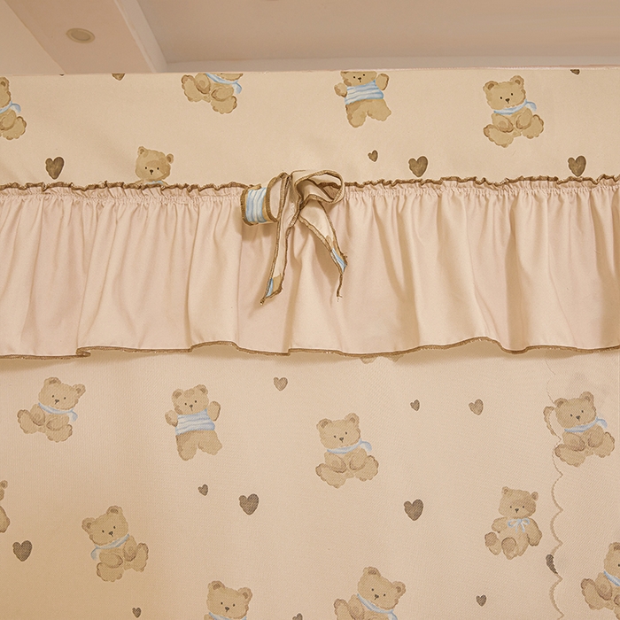 91家纺网 家纺一手货源 找家纺 锦逸家居 2026新款遮光坐床蚊帐 抱抱熊（不带遮光帘款）