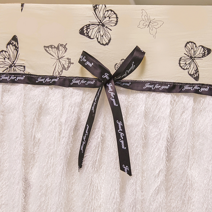 91家纺网 家纺一手货源 找家纺 锦逸家居 2026新款遮光坐床蚊帐 蝴蝶结-米黄（不带遮光帘款）