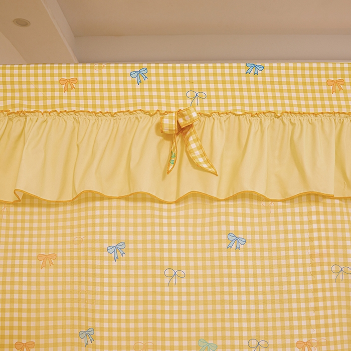 91家纺网 家纺一手货源 找家纺 锦逸家居 2026新款遮光坐床蚊帐 甜心小屋（带遮光帘款）