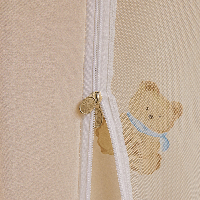 91家纺网 家纺一手货源 找家纺 锦逸家居 2026新款遮光坐床蚊帐 抱抱熊（带遮光帘款）