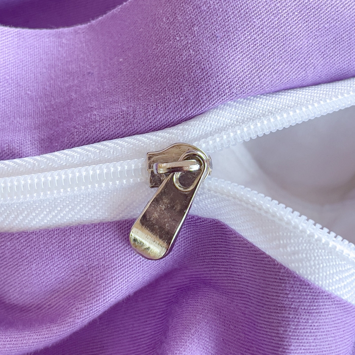 91家纺网 家纺一手货源 找家纺 锦彩家居 2026新款40支正宗13372双拼纯色全棉四件套酒店宾馆民宿学生三件套（可定制）标准号的床单是圆角吊边；小号和加大的床单都是直角 葡萄紫