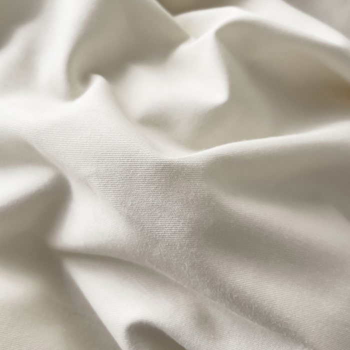 91家纺网 家纺一手货源 找家纺 锦彩家居 2026新款40支正宗13372双拼纯色全棉四件套酒店宾馆民宿学生三件套（可定制）标准号的床单是圆角吊边；小号和加大的床单都是直角 奶昔白-豆绿