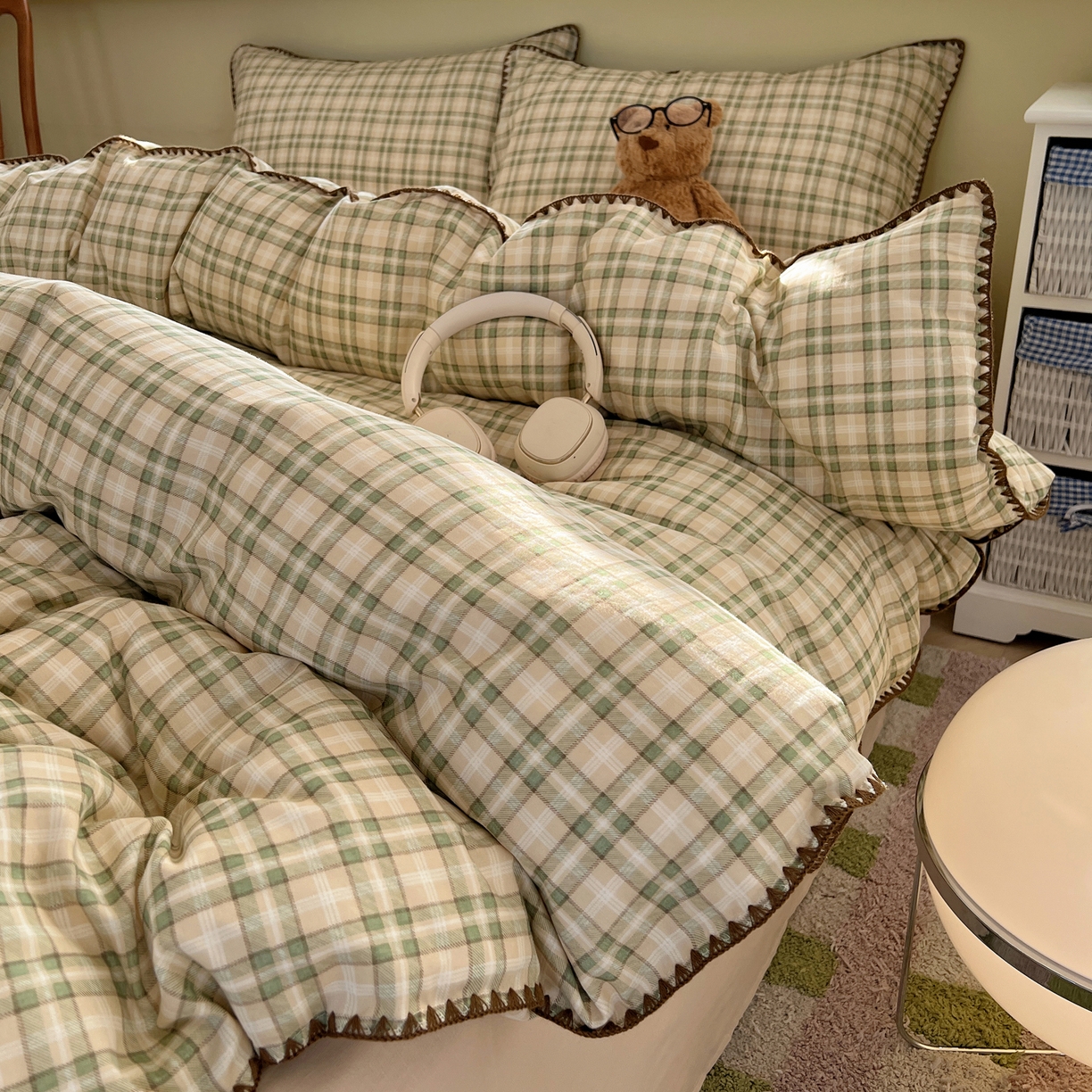 91家纺网 家纺一手货源 找家纺 （总）典曼家纺 2026新款全棉纯棉有氧双层纱贝壳边四件套