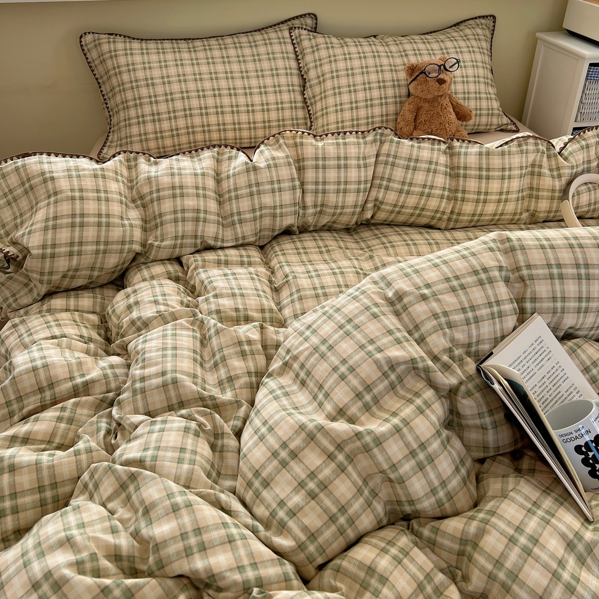 91家纺网 家纺一手货源 找家纺 （总）典曼家纺 2026新款全棉纯棉有氧双层纱贝壳边四件套