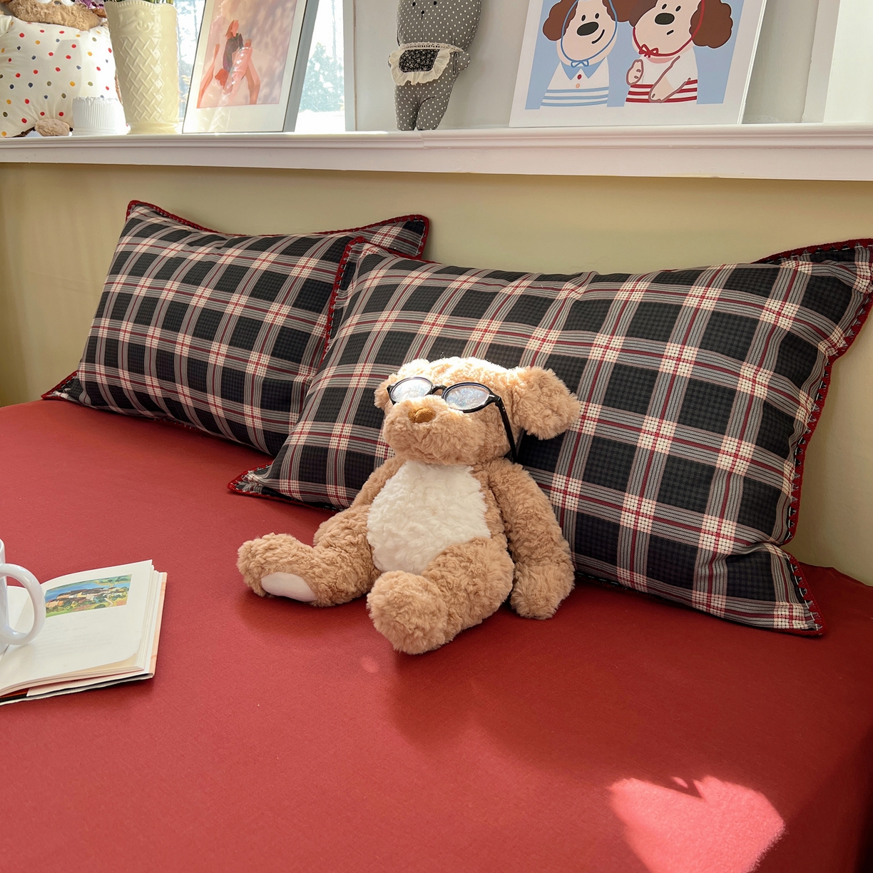 91家纺网 家纺一手货源 找家纺 典曼家纺 2026新款全棉纯棉有氧双层纱贝壳边四件套 贝壳边伯拉德