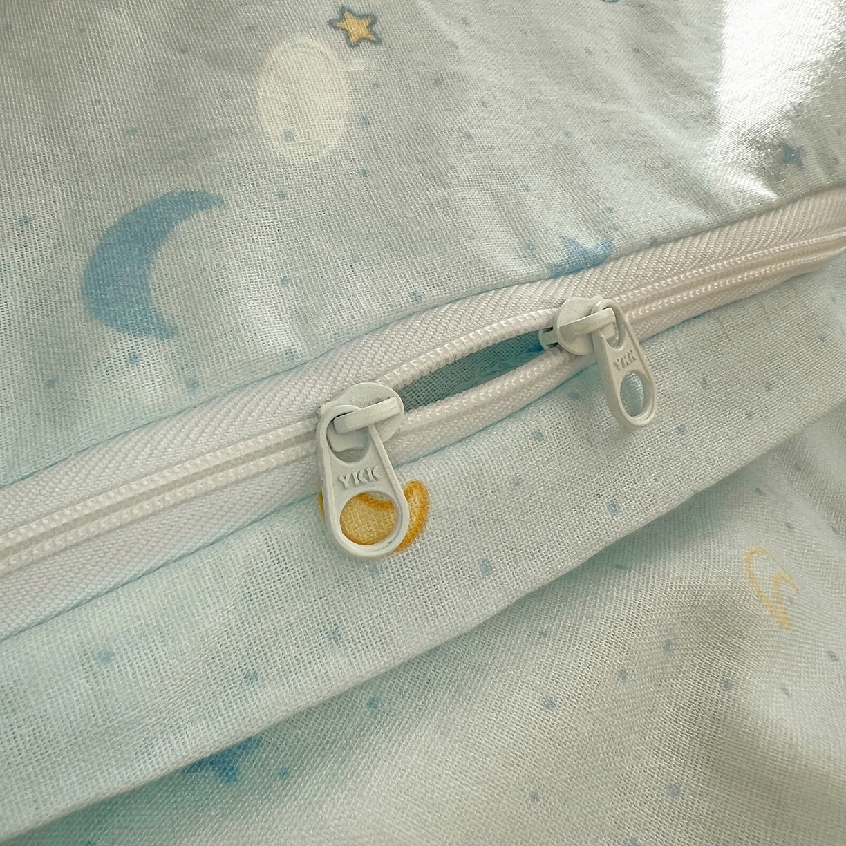 91家纺网 家纺一手货源 找家纺 典曼家纺 2026新款全棉纯棉有氧双层纱贝壳边四件套 贝壳边星月