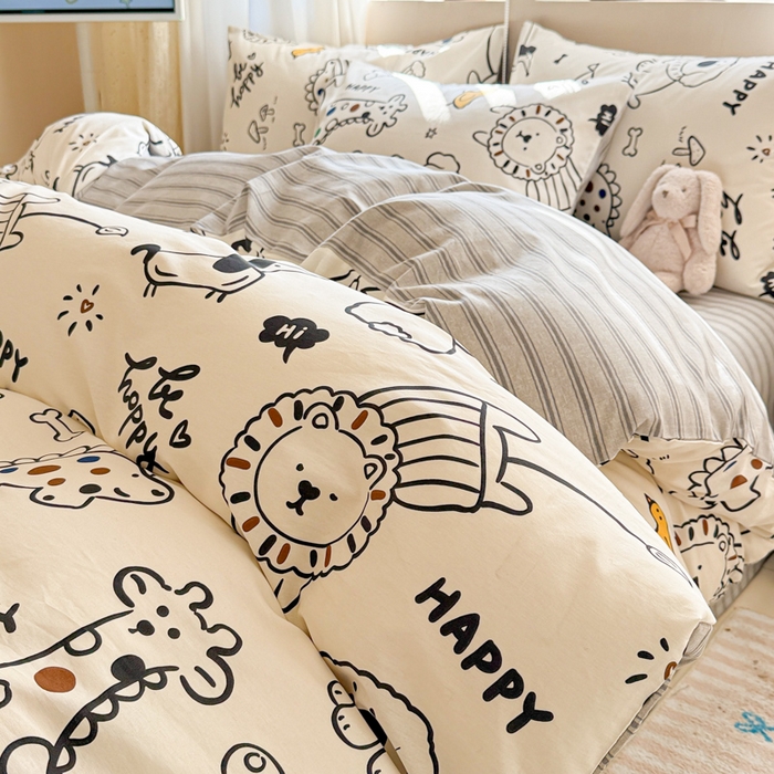 91家纺网 家纺一手货源 找家纺 典曼家纺 2026新款全棉印花四件套-系列二 欢乐谷