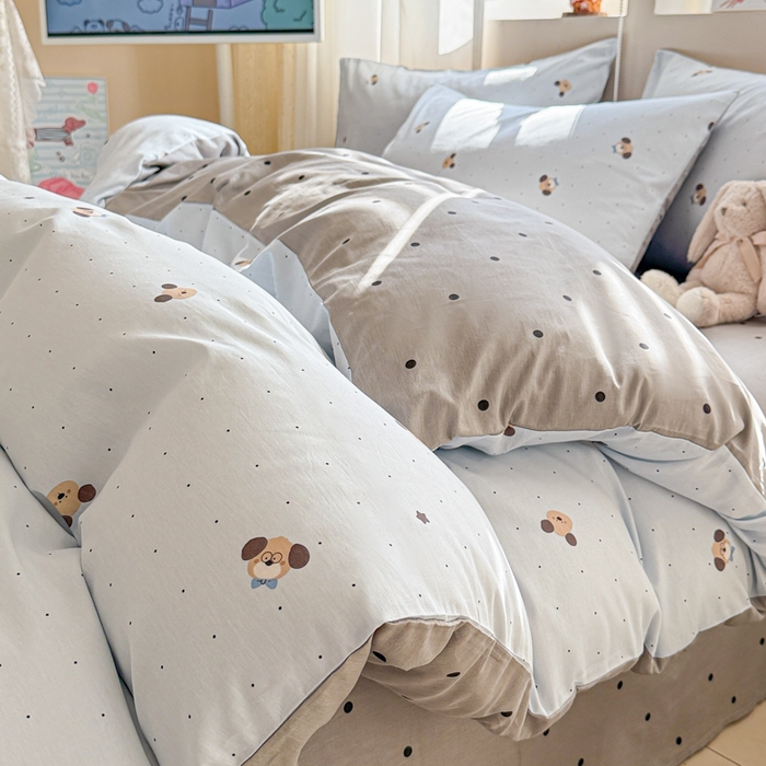 典曼家纺 2026新款全棉印花四件套-系列二 机灵小汪