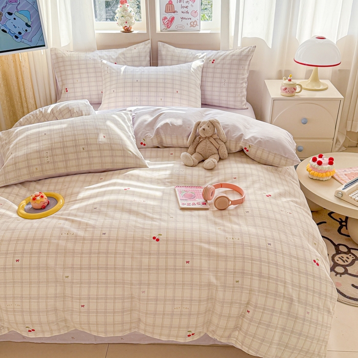 91家纺网 家纺一手货源 找家纺 典曼家纺 2026新款全棉印花四件套-系列二 恋樱