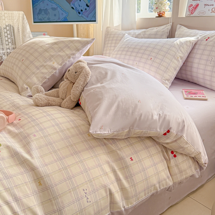 91家纺网 家纺一手货源 找家纺 典曼家纺 2026新款全棉印花四件套-系列二 恋樱