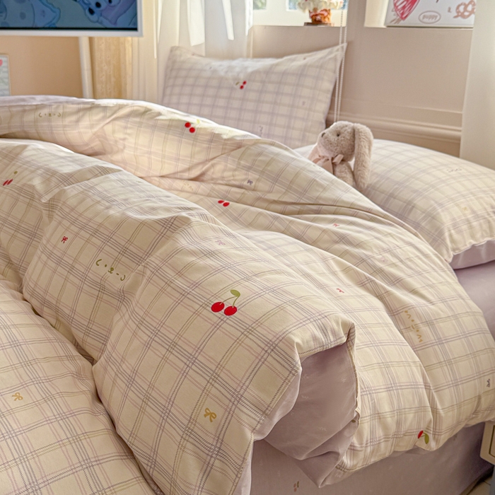 91家纺网 家纺一手货源 找家纺 典曼家纺 2026新款全棉印花四件套-系列二 恋樱