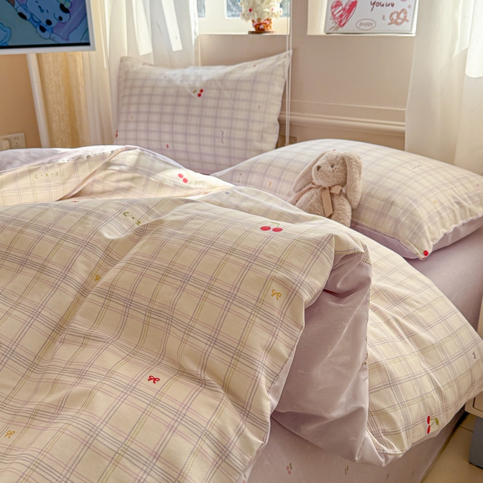 91家纺网 家纺一手货源 找家纺 典曼家纺 2026新款全棉印花四件套-系列二 恋樱