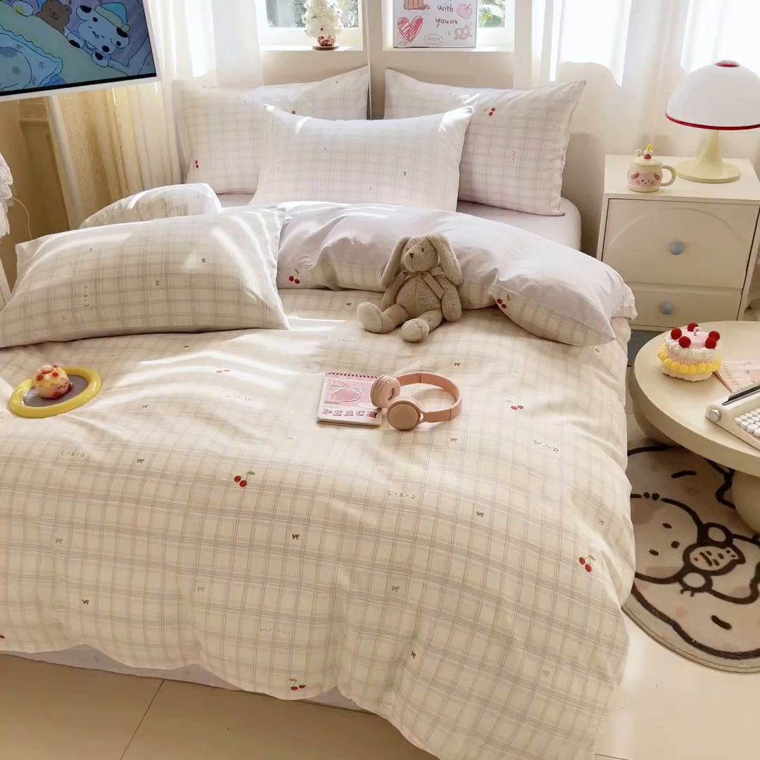 91家纺网 家纺一手货源 找家纺 典曼家纺 2026新款全棉印花四件套-系列二 恋樱