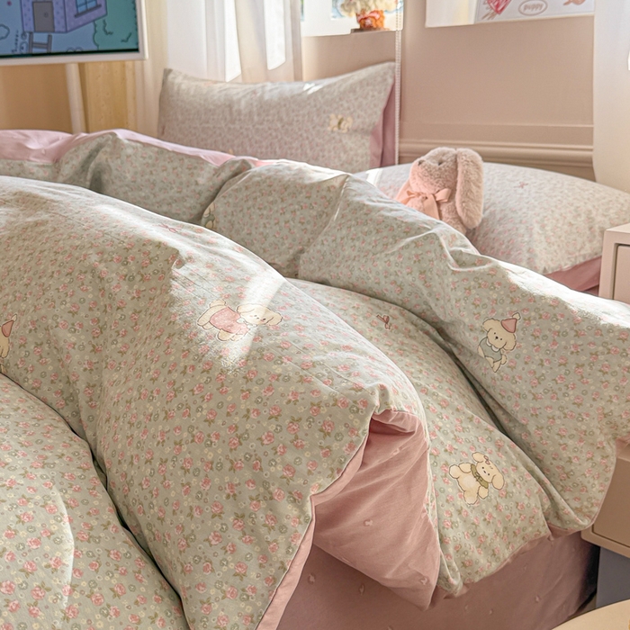 91家纺网 家纺一手货源 找家纺 典曼家纺 2026新款全棉印花四件套-系列二 秋日花园