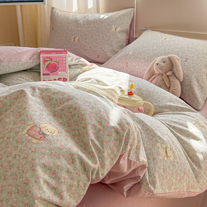 91家纺网 家纺一手货源 找家纺 典曼家纺 2026新款全棉印花四件套-系列二 秋日花园