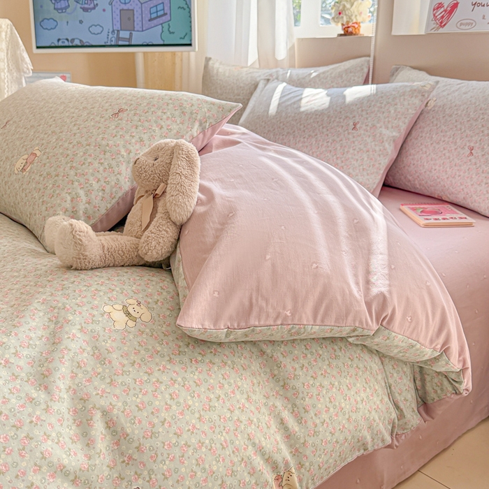 91家纺网 家纺一手货源 找家纺 典曼家纺 2026新款全棉印花四件套-系列二 秋日花园