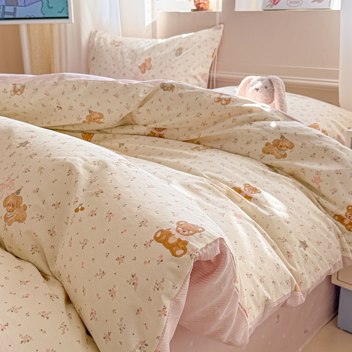 91家纺网 家纺一手货源 找家纺 典曼家纺 2026新款全棉印花四件套-系列二 软糖萌宠