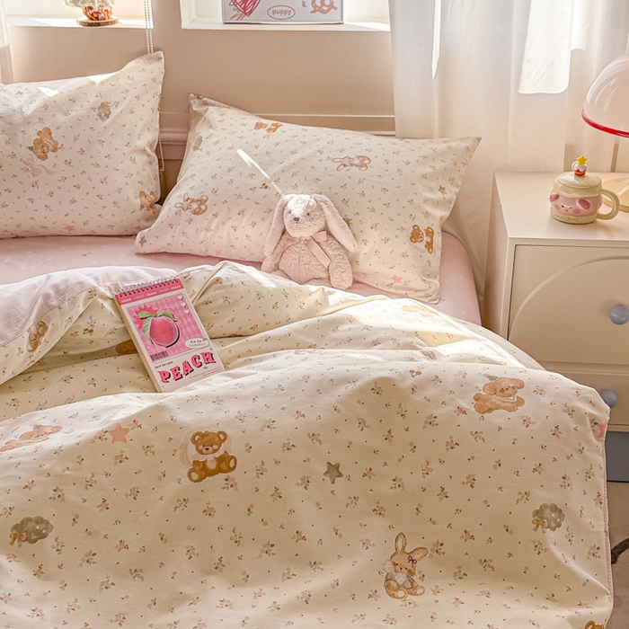 91家纺网 家纺一手货源 找家纺 典曼家纺 2026新款全棉印花四件套-系列二 软糖萌宠