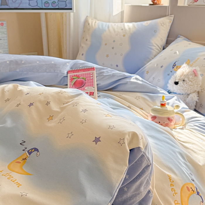 91家纺网 家纺一手货源 找家纺 典曼家纺 2026新款全棉印花四件套-系列二 星辰入梦