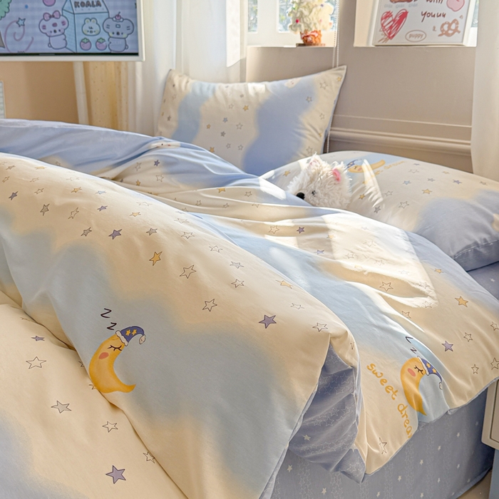 91家纺网 家纺一手货源 找家纺 典曼家纺 2026新款全棉印花四件套-系列二 星辰入梦