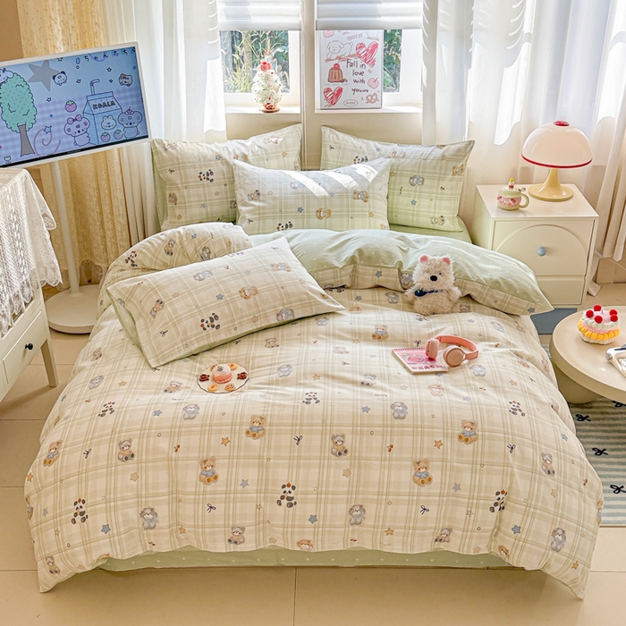 91家纺网 家纺一手货源 找家纺 典曼家纺 2026新款全棉印花四件套-系列二 星梦伙伴